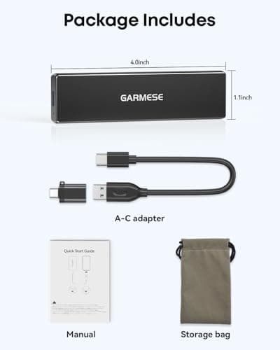 GARMESE Portable External SSD 500GB, USB 3.2 Gen 2 External Solid State Drive Up to 1000MB/s, Ultra-Fast Portable SSD Storage for PC, Laptop, Tablet, Game Console – Plug & Play - Thumbnail 6