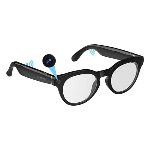 SZXWL AI Smart Glasses with Camera, 8MP Anti-Shake Camera Glasses, Voice Assistant, Supports Photo/Video/Audio Recording, with AI Assistant/AI Translation/Bluetooth Calling (Anti-Blue Light Glasses) - Image 1