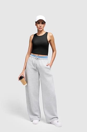 Alaroo Black Tank Top for Women Sleeveless Workout Women Tank Tops Racerback Crop Athletic Gym Yoga Pilates Golf Running Shirts M - Thumbnail 5