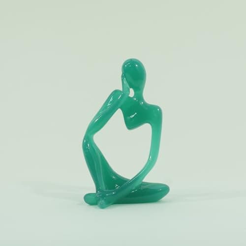 YeseeYe Bookshelf Decor Thinker Statue - Abstract Art Reading Sculpture Modern Home Decoration Figurine for Living Room Office Shelves Coffee Table Desk Decor - Thumbnail 4