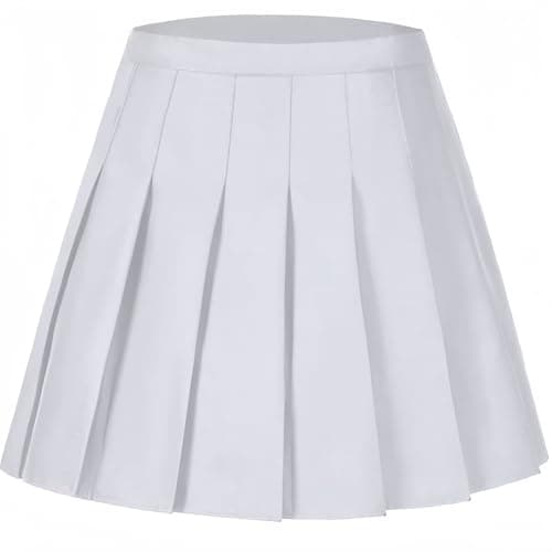 Laimi Duo Girls Pleated Skirts White Tennis Golf Athletic Skorts Summer Fashion high Waist Skirt for Girl School Uniform Skort Size 6 - Image 1