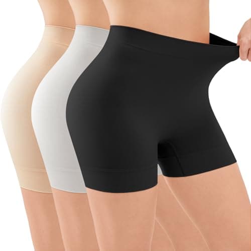 YADIFEN 3 Pack Slip Shorts for Women Under Dress, Anti Chafing Underwear Seamless Shaping Boyshort Panties Comfy Shorts - Image 1