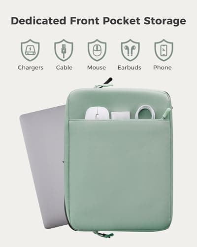 ProCase Laptop Sleeve 13" for MacBook Neo/Air/Pro 13-13.6 inch with A18/M5/M4/M3/M2/M1 Chip 2026-2016, Computer Case Also Compatible with 13" HP Dell ASUS Lenovo Acer Chromebook -Willow Green - Thumbnail 3