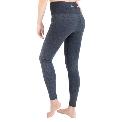 TRIUNION 3 Pack Fleece Lined Leggings Women - High Waisted Winter Leggings for Women Tummy Control Warm Yoga Workout Pants, Black/Dark Gery, S/M - Thumbnail 2