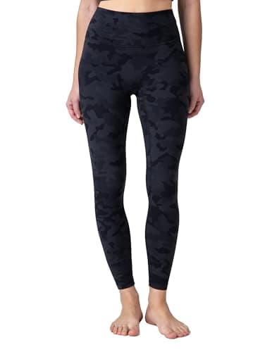 Colorfulkoala Dreamlux No Front Seam Leggings for Women 25" Inseam, High Waisted Buttery Soft 7/8 Yoga Pants (S, Grey Camouflage) - Image 1