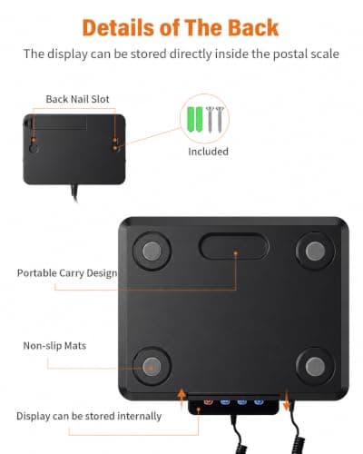 Shipping Scale 0.5oz-440lb High Accuracy Postal Digital Weight Luggage Scale for Packages Warehouse Home Small Business Pet Food Mail - Thumbnail 4