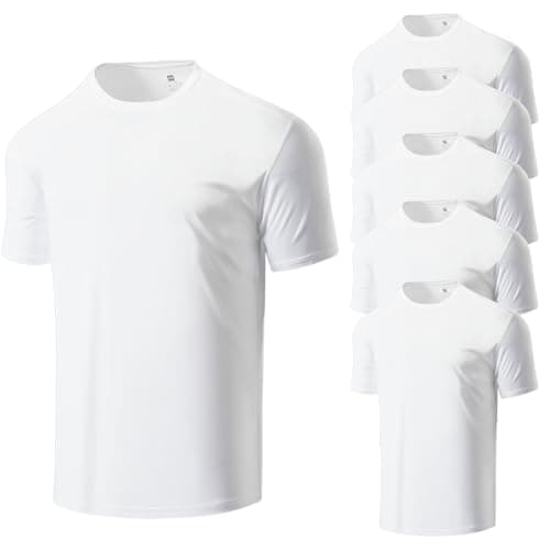 SUGARNO Men's T-Shirts,6 Packs Quick Dry Short Sleeve T-Shirt Lightweight Workout T Shirts for Gym,Athletic,Running(Large) - Image 1
