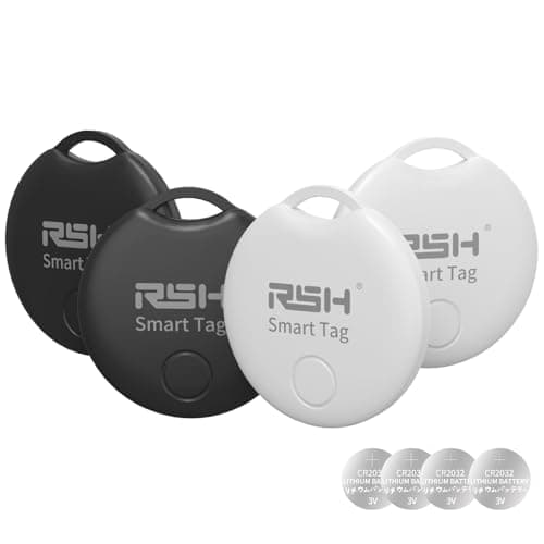RSH Air Tracker Tag 4 Pack Luggage Tracker Smart Tag Works with Apple Find My, Bluetooth Key Finder Locator for Bags,Wallet Tracker,Item Finder Tag Locate or Tracking for Keys(iOS only) - Image 1