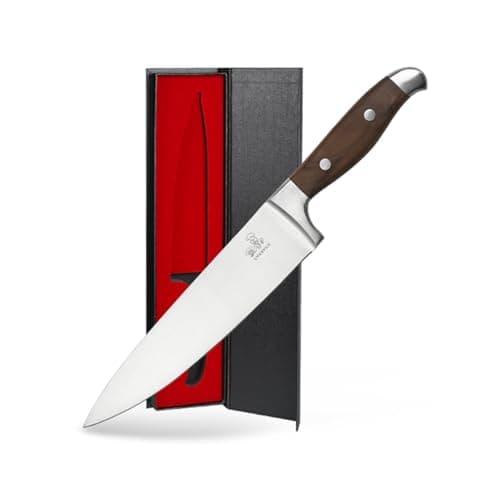 CHUSHIJI Chef Knife 8 Inch, Japanese Professional Chef knife High Carbon Stainless Steel, Razor Sharp Chefs Kitchen Knife, Vegetable Chopping Knife for Cooking With Full-tang Handle, Walnut - Image 1