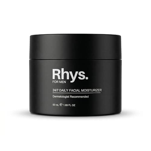 Rhys Men’s Face Moisturizer | 24/7 Daily Facial Moisturizer for Men | Hydrating, Lightweight, Non-Greasy Formula, Dermatologist-Recommended | Squalane, Hyaluronic Acid, Probiotics, Vitamin E