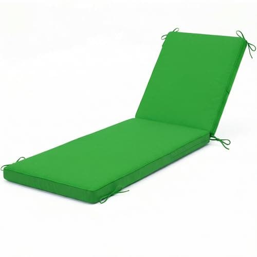 RUHIUFEIS Chaise Lounge Cushions Outdoor, Water-Resistant and Fade-Resistant Patio Lounge Chair Cushions, Furniture Replacement Cushions Ideal for Pools, Gardens and Balconies, 72" x 21" x 3",Green - Image 1