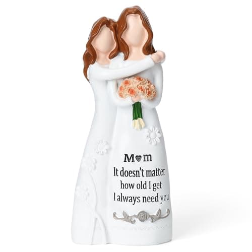 Ocosy Mother Daughter Figurine from Daughter, Sentimental Keepsake, Mom Birthday Gifts, Decorative Sculpture, White - Image 1