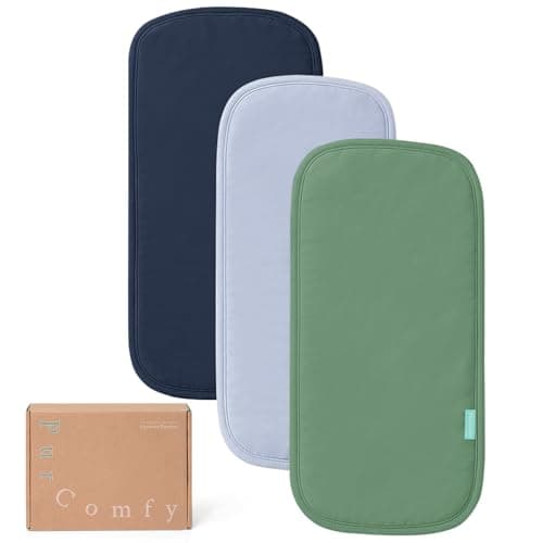 PurComfy Supersoft Burp Cloths, Premium Bamboo Viscose Baby Burp Cloths, Absorbent & Skin-Friendly, Large 21” x 10”, Unisex Baby Essentials for Feeding, Spit-Up, 3-Pack - Image 1