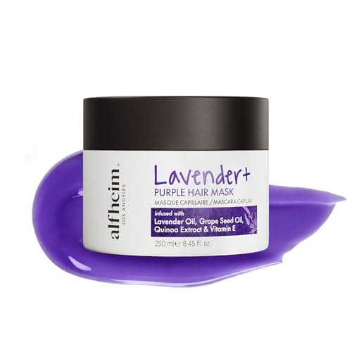 ALFHEIM Lavender+ Purple Hair Mask for Blonde, Silver & Color-Treated Hair – Deep Repair & Tone Correction – Restores Softness & Shine – with Quinoa Extract & Vitamin E – 8.45 oz / 250 ml - Image 1