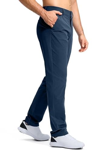 Pudolla Dress Pants for Men Golf Pants Stretch Work Dress Comfy Pants 34 Lightweight Quick Dry Casual Slacks Trousers(Navy 33Wx34L) - Thumbnail 4