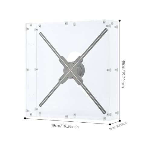 Missyou 3DHologramFan cover for 46CM for Collectibles Assemble Clear Acrylic Box Alternative Glass Case for 3DHologramFan or Holographic Projection (For 18.1 inches and below) - Thumbnail 2
