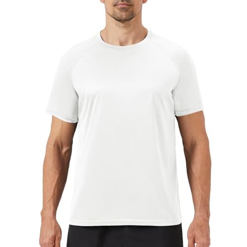 BOOJO Workout Mens Shirts - Casual Black Quick Dry Moisture Wicking T-Shirts Crew Neck Short Sleeve for Gym Athletic Running - Image 1