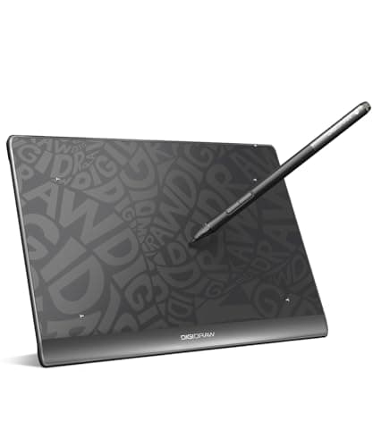 DIGIDRAW Drawing Tablet 6x4 Inch, 16384 Levels Battery-Free Stylus, Paper-Like Graphics Pad for Digital Art, OSU Game, Online Teaching, Compatible with Mac Windows Android Chromebook - Image 1