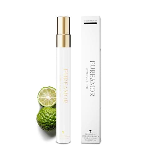PUREAMOR Pheromone Perfume for Women, Citrus Vale Extrait de Parfum - Long Lasting Bright Citrus Scent, 30% High Concentration, Travel Size Fragrance Spray, 0.4 oz / 12ml