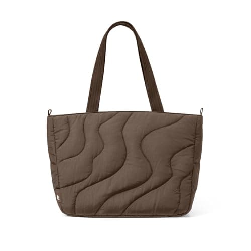 tomtoc 16-inch Puffy Laptop Tote Bag for Women 13.5L, Lightweight Puffer Work Tote with Padded Laptop Compartment for 15/16-inch MacBook, Large Capacity Tote Bag for Office, Business, Daily Essentials - Image 1