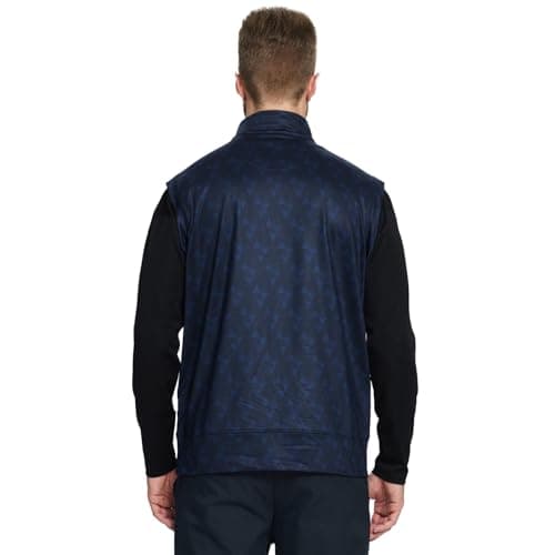 Rouen 1/4 Zip Pullover Mens Golf Vest Athletic Dry Fit Soft Casual Breathable Performance Print Golf Vests For Men - Thumbnail 4