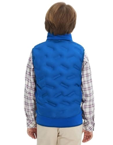 M MAELREG Boys Puffer Quilted Vest Warm Lightweight Sleeveless Kids Jacket with Pockets for School Outdoor Winter - Thumbnail 2