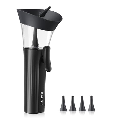KAUGIC Ear Wax Cleaner - One-Hand Ear Wax Removal Kit Manual Ear Irrigation Flushing System, Safe, Comfortable & Easy to Use Earwax Removal Kit, Black - Thumbnail 6