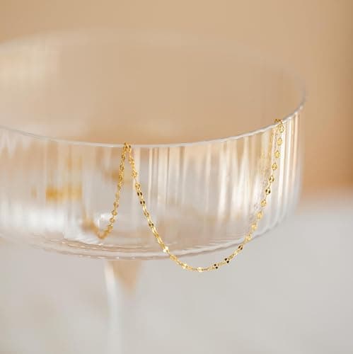 BAYLAY Gold Chain for Women - 18K Gold Plated Chain Necklace Woman Dainty Gold Necklace for Women Gold Jewelry Gifts Size 20 inch - Thumbnail 5