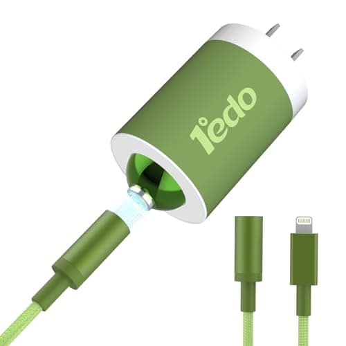 Magnetic for iPhone Charger,1°edo 20W Fast Charger Block with 6FT Cable Innovative Magnetic to Lightning Cable for iPhone 14/13/12/11/Xs Max/XR/X (Green)