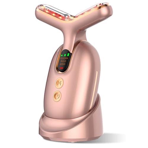 Micro-Current Face Beauty Device, 3 Modes, Red Light Therapy for Face and Neck, Multifunctional Facial Massager Tool
