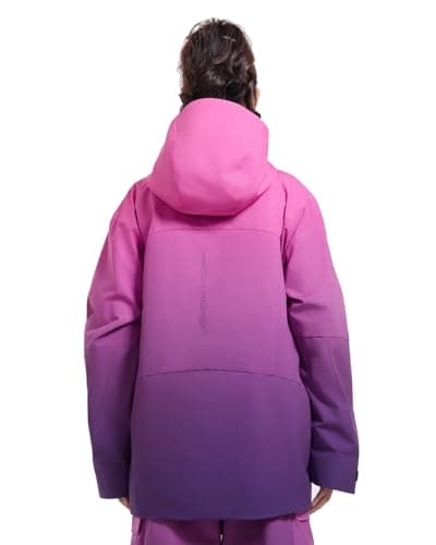 HIGH EXPERIENCE Snowboard Jacket Womens Baggy Ski Coat Waterproof Windproof Insulated Warm Winter Snow Coat (US, Alpha, Medium, Regular, Regular, Purple) - Thumbnail 2