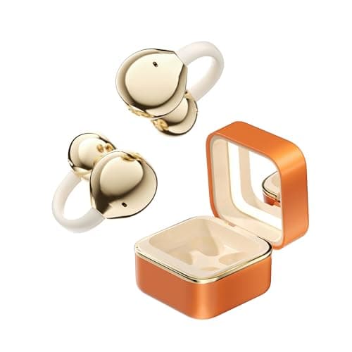 Clip On Earbuds, Open Ear Earbuds Wireless Bluetooth With Makeup Mirror Led Light, 4g Lightweight Soft Silicone Headphones With Bluetooth 6.0, Ipx6 Waterproof Fit For Women Yoga, Dates, Glasses - Image 1