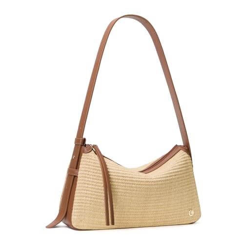 CLUCI Summer Purses for Women, Cute Straw Bag, Beach Shoulder Bag, Woven Handbags with Adjustable Wide Shoulder Strap - Image 1