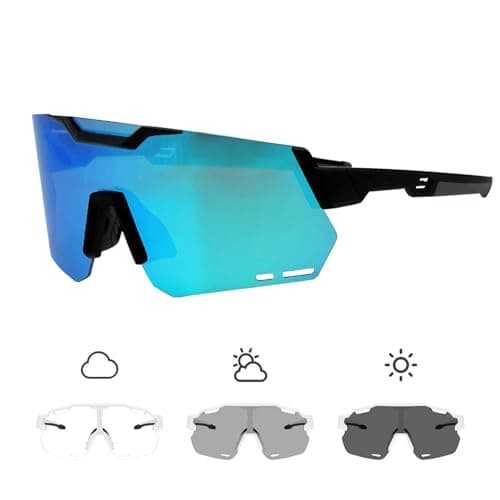 ActHose TR90 Polarized Sports Sunglasses for Men Women, UV400 Protection Lightweight Cycling Glasses for Outdoor Sports Fishing Running Baseball Softball - Thumbnail 2