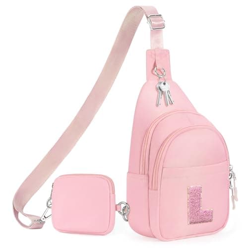 X-KIDS Initial Fanny Pack for Teen Girls Cute Crossbody Bag Sling Purse Personalized Gift for Tween Girl Kids 6-14 Years Old - Image 1
