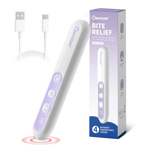 Berrcom Insect Bite Relief Device, Chemical-Free Heat Therapy for Itch & Swelling, 4-Level Temperature Adjustment​, Rechargeable Bug Bite Reliever​​ for Outdoor Use​ - Image 1