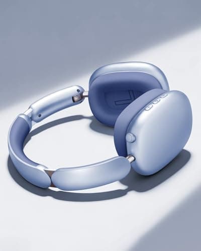 Wentronic Y02 Active Noise Cancelling Headphones,60H Battery,5 EQ Music Modes,Hi-Res Audio,Deep Bass,Foldable Wireless Over Ear Bluetooth 5.4 Headset,Breathable Leather Earpads (Blue) - Thumbnail 2