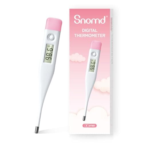 Snomd Digital Oral Thermometer for Adults and Children with LCD Display, Oral Thermometer for Baby with Fever Alarm Rectal & Underarm Use, Fast Reading Thermometer - Image 1
