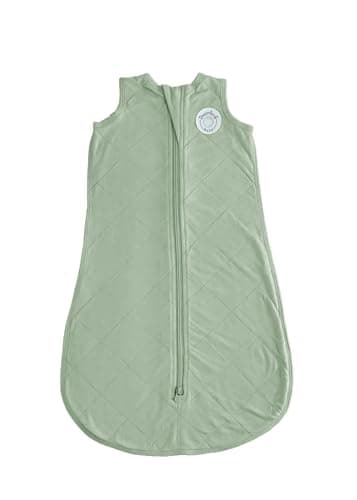 Dreamland Baby Lightweight Bamboo Viscose Sleep Sack (6-12 Months). 1.0 TOG Ultra Soft Blanket w/ 2-Way Zipper. 95% Viscose, 5% Spandex (Sage). Mom-Owned US Business, Premium Materials - Image 1