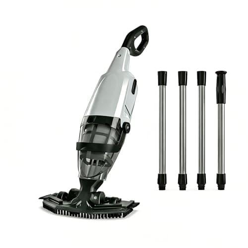 Handheld Pool Vacuum with Telescopic Pole, Updated Cordless Pool Cleaner with Powerful Suction 15 GPM, Ideal for Leaves Dirt Sand Debris, for Hot Tubs Spas Above Ground Pools Inground Pools, Off-White - Image 1