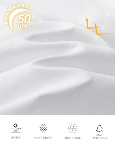 Pudolla Men's Casual Shorts 7/9 Inch Golf Shorts Stretch Dress Work Shorts for Men with 4 Pockets Quick Dry Lightweight(White-5inch-42) - Thumbnail 6