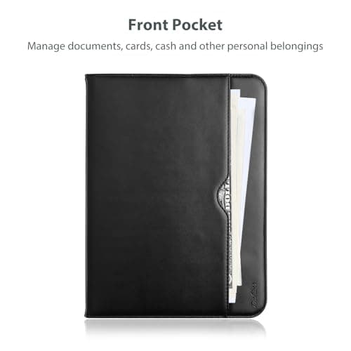 ProCase for iPad A16 11th Generation 11” 2025/iPad 10th Generation 10.9” 2022 with Pencil Holder, iPad 11/10 PU Leather Case Business Stand Cover Smart Folio with Hand Strap Front Pocket -Black - Thumbnail 5