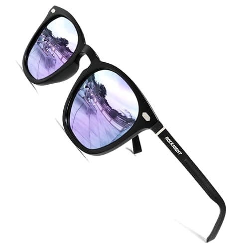 ROCKNIGHT Polarized UV400 Sunglasses Mirrored Purple Sunglasses Women Lady Gifts - Image 1