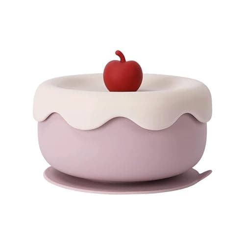 Cozy Rock Silicone Baby Bowl with Suction,100% Platinum Food Grade Silicone Toddler Bowl for Self-Feeding, Gelato-Inspired Feeding Bowls BPA-Free, Microwave & Dishwasher Safe