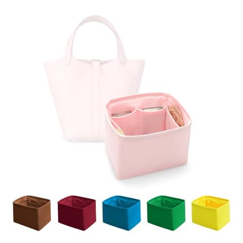 KINGS IN BAG Satin Purse Organizer for Picotin 22, Pink