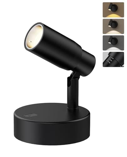 PESUTEN Zoomable Spot Light Indoor, Rechargeable Picture Light with Remote, Dimmable CCT Spotlight for Wall Art, Battery Uplight Indoor with Timer for Plant Artwork Painting Sofa Corner 1PC - Image 1