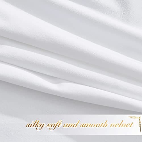 NICETOWN White Curtains 90 inches Long 2 Panels Set (52-inch Wide), Thermal Insulated Sound Reducing Blackout Curtains and Drapes for Film, Window Curtains for Large Door Windows - Thumbnail 6