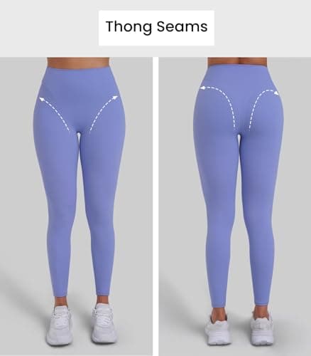 Sunzel High Waist Leggings for Women, Thong Seams Glute Sculpting Squat Proof Compression Yoga Pants for Workout Gym Running 25” Inseam Black X-Small - Thumbnail 2