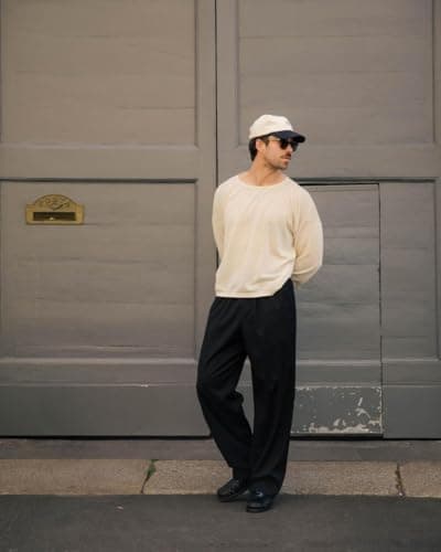 Deyeek Sweat Pants for Mens Baggy Fleece Sweatpants Open Leg Joggers Pants Lounge Pants with Pockets Black Sweatpants Men - Thumbnail 3