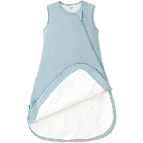 PurComfy Supersoft Sleep Sack 1.0 TOG, Premium Bamboo Viscose Baby Sleeping Bag, 2-Way Safe Zipper Sleep Sacks 3-6 Months (Slate) - Image 1